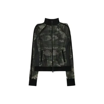 Badblood Jackets Women's Green Camouflage