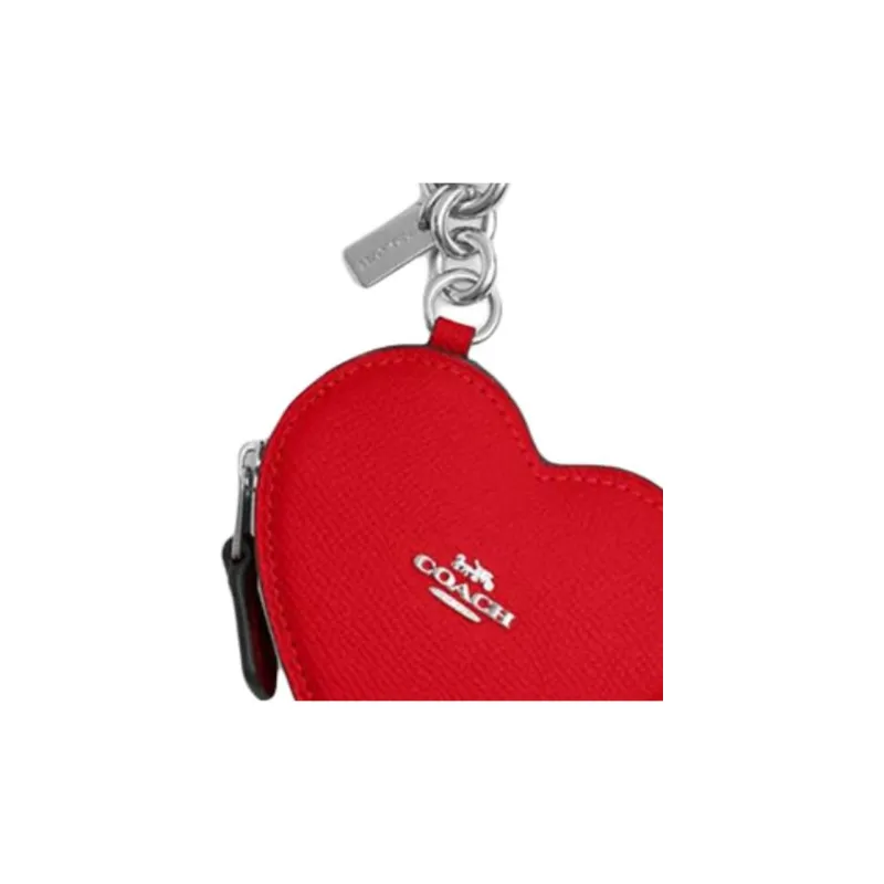 COACH Split Cow Leather Pendants Women's Red-1