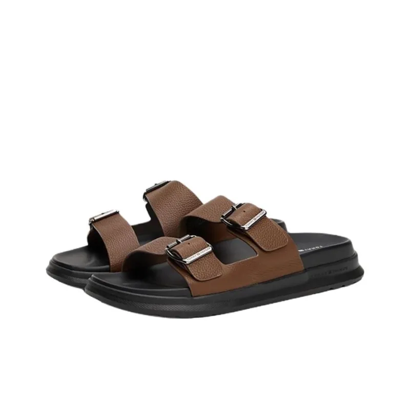 Tommy Hilfiger EVA Abrasion Resistant Slide Slippers Men's Brown-2