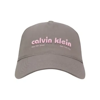 CALVIN KLEIN Cotton Baseball Caps Unisex Spire Gray