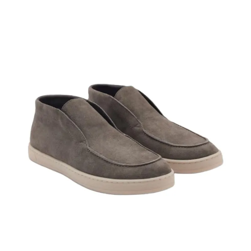 MANGO Ankle Boots Men Gray/Brown-2