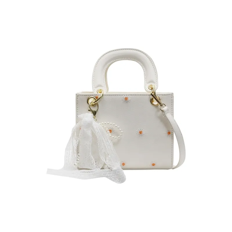 Yalu PU Box Bag, Crossbody Bag, One Shoulder Handbag Women's Black/White/Pink-6