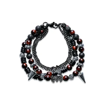 Cuud Dragon Crystal Stone Bracelets Men's