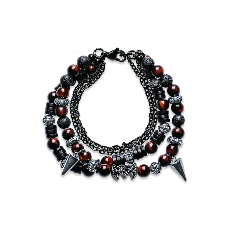 Cuud Dragon Crystal Stone Bracelets Men's-0