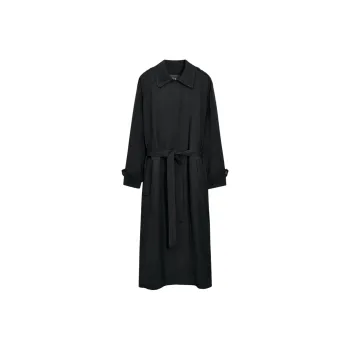ZARA Trench Coats Women's Black
