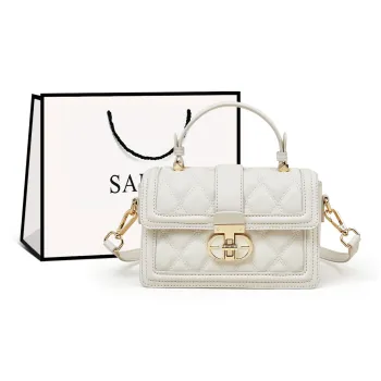 Safiya Cow Leather One Shoulder Handbag Women's White