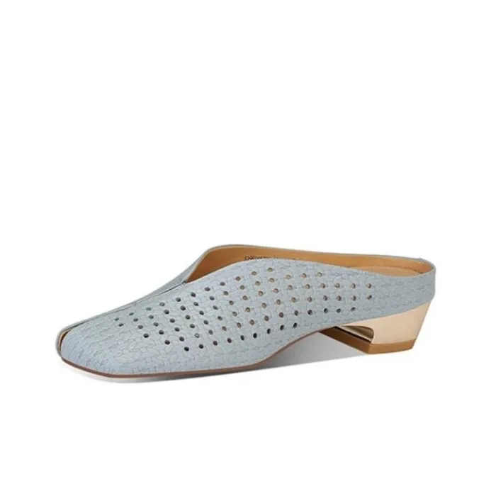JESSICA SOPHIA Rubber Sole Cut Out Abrasion Resistant Slip Resistant Closed Toe Slippers Women's-0