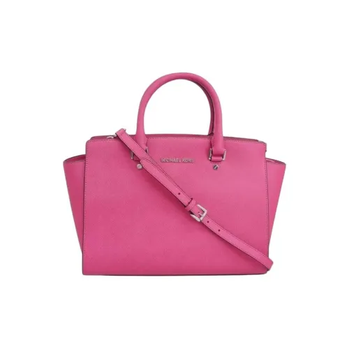 MICHAEL KORS Selma Leather Shoulder Bag, Crossbody Bag, Handbag Tubas Women's Raspberry Pink