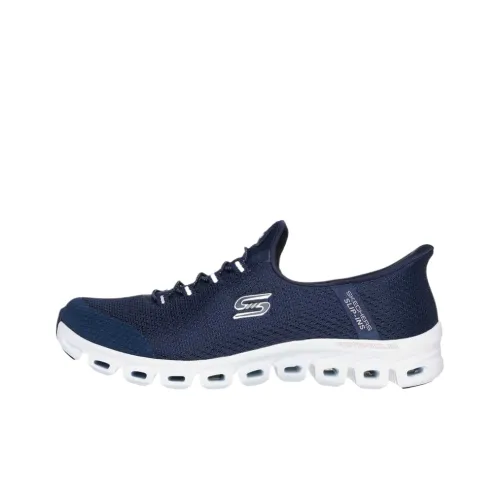Skechers Glide Step Pursuit Low Top Casual Shoes Women's Navy Blue