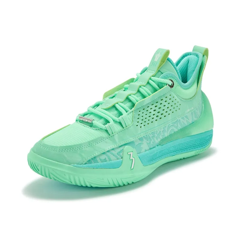 361° Zen 7 Cushioning Coverage Abrasion Resistant Slip Resistant Low Top Basketball Shoes Men's Jelly Mint-1