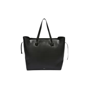 JIL SANDER Calfskin Tote Bag, Shopping Bag, Shoulder Bag Tubas Men's Black