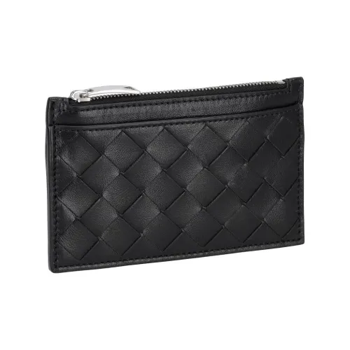 Bottega Veneta Leather Wallet Coin Purse Men's Black