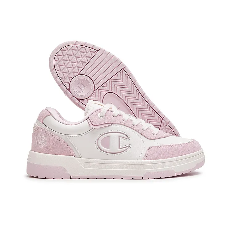 Champion Balance Low Top Skateboard Shoes Unisex Milk White/Pink Frost-3