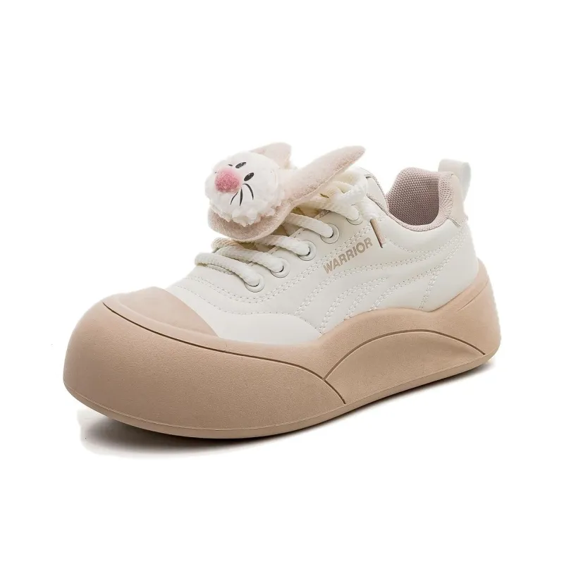 Warrior Lightweight Height Increasing Low Top Casual Shoes Women's Beige Khaki-1