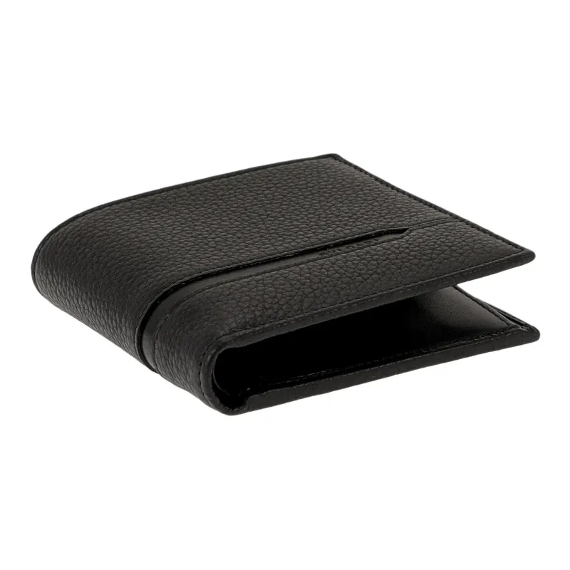 BVLGARI Leather Wallet Men's Black-2