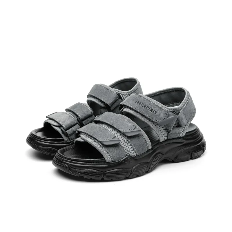 JEEP SPIRIT Beach Sandals Men's Gray-2