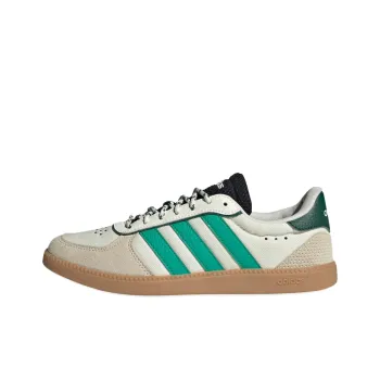 Adidas BREAKNET SLEEK Anti Slip Wear Resistant Low Top Skateboard Shoes Women's White Green