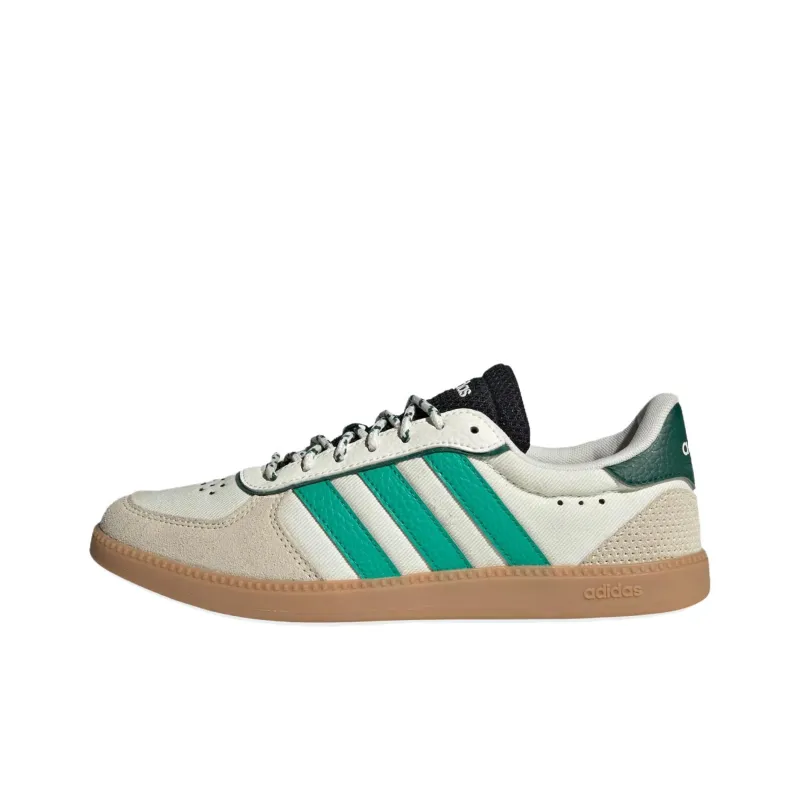 Adidas BREAKNET SLEEK Anti Slip Wear Resistant Low Top Skateboard Shoes Women's White Green-0