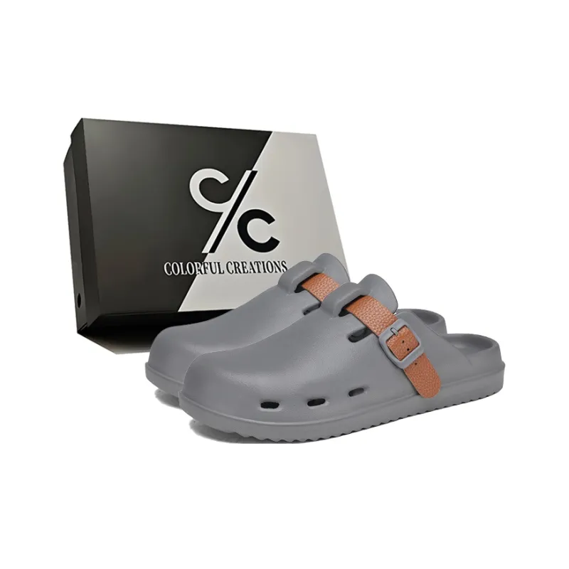 Colorful Creations EVA Quiet Odor Resistant Abrasion Resistant Slip Resistant Closed Toe Slippers Men's-12