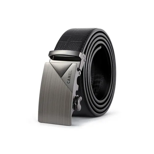 CAMEL Split Cow Leather With Transferred Belly Grain Leather Belts Men's 3.3CM