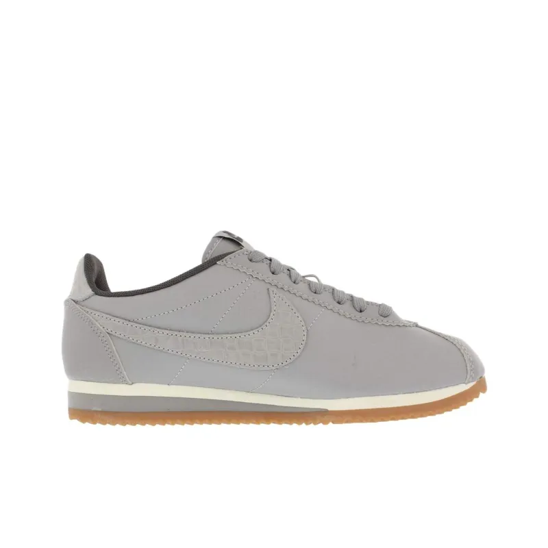 Nike Classic Cortez Anti Slip Wear Resistant Low Top Casual Shoes Women's Silver-1