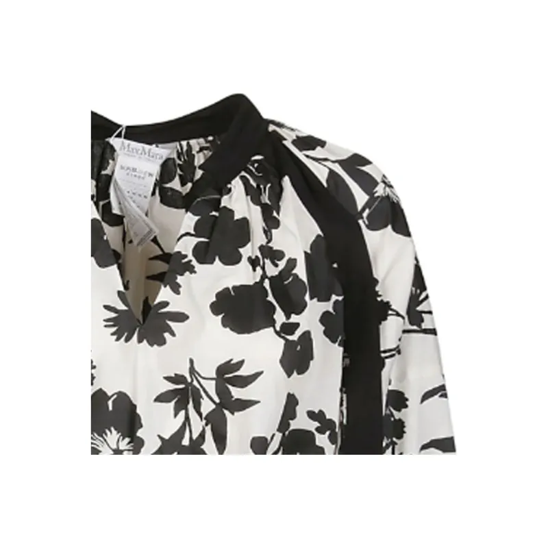 MaxMara Floral Printed Long Sleeved Top-3