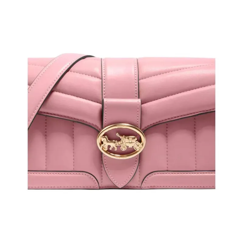 COACH Georgie Leather Crossbody Underarm Shoulder Bag Tubas Women's Pink-4