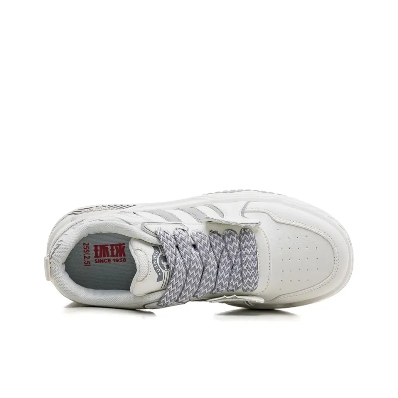 HUANQIU Slip Resistant, Abrasion Resistant, Lightweight Low Top Skateboard Shoes Men's Gray-2