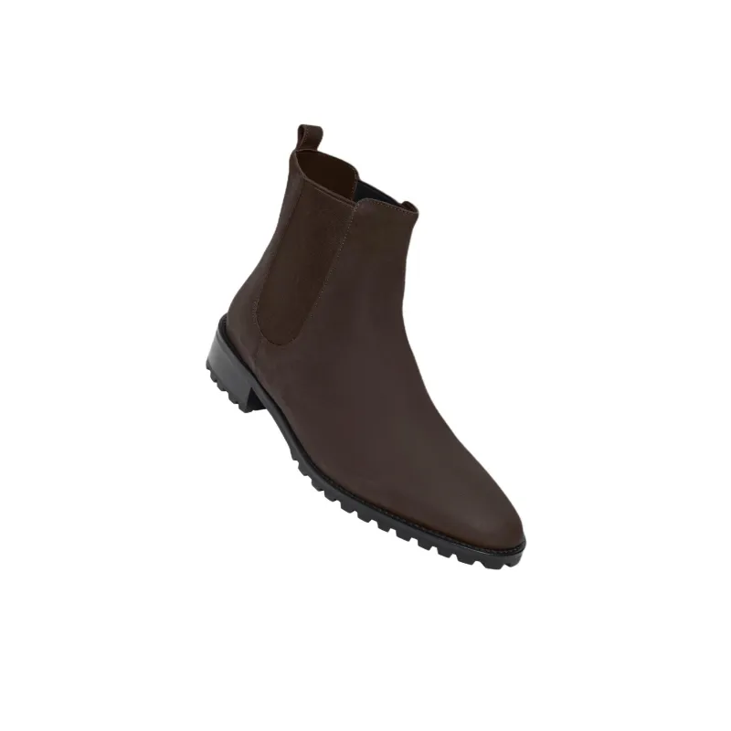 MANOLO BLAHNIK Chelata Short Chelsea Boots 3cm Women's Brown-3