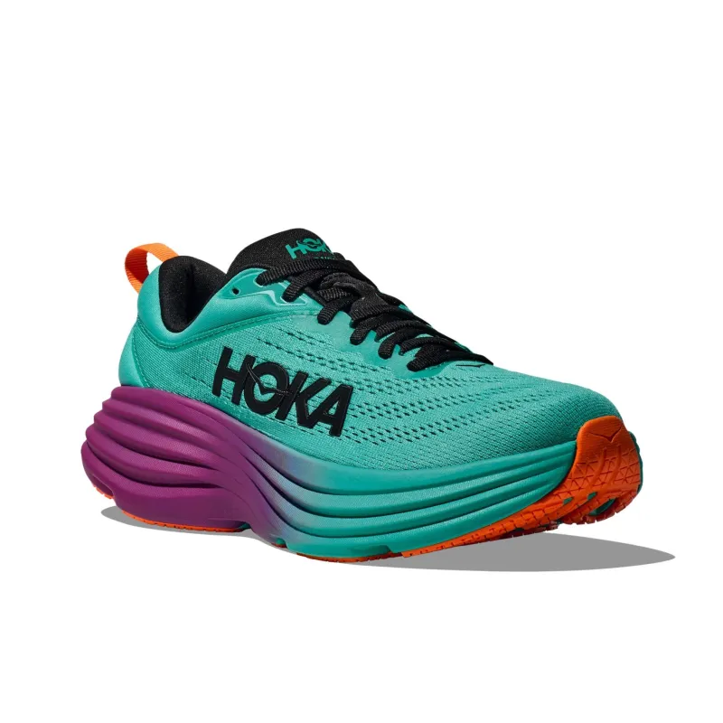 HOKA ONE ONE Bondi 8 Electric Aqua Black-2