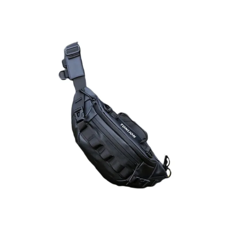 Tonlion PU Sling Bag Unisex Black-0