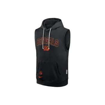 Nike Cincinnati Bengals Sideline Men's Nike Dri FIT Nfl Sleeveless Pullover Hoodie