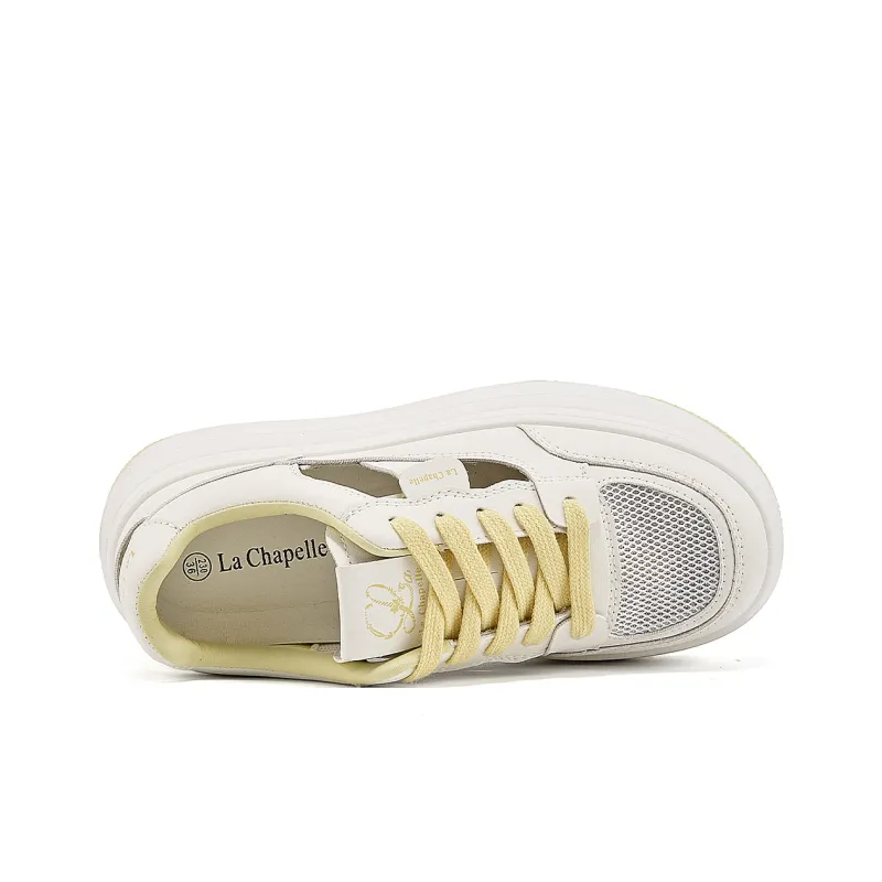 La Chapelle Low Top Skateboard Shoes Women's Beige Yellow-2