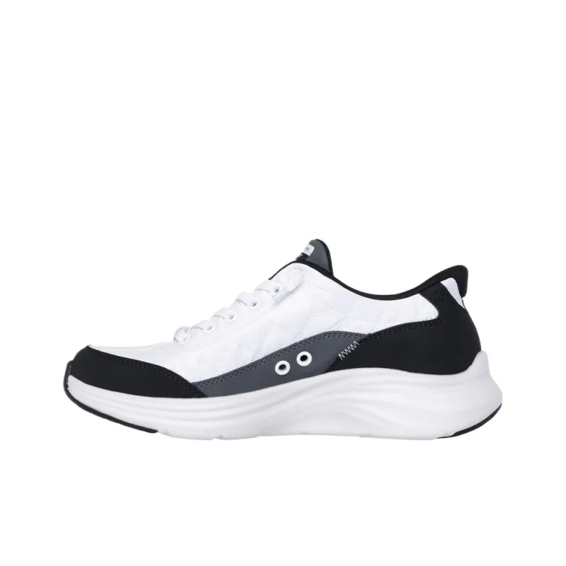 Skechers Contour Foam Cozy Fit Low Top Running Shoes Women's White Black-1