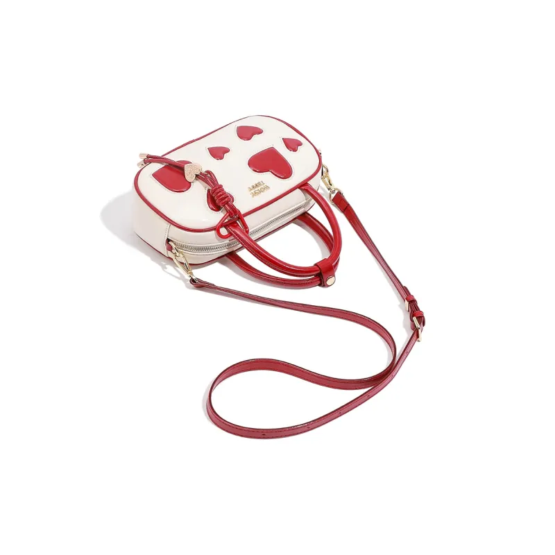 NOISY TEDDY PU Shoulder Bag, Crossbody Bag, Handbag Women's White-4