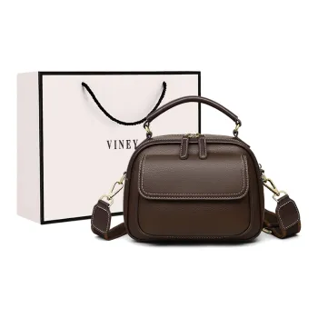 VINEY Synthetic Leather Shoulder Bag, Crossbody Bag Regular Women's Brown