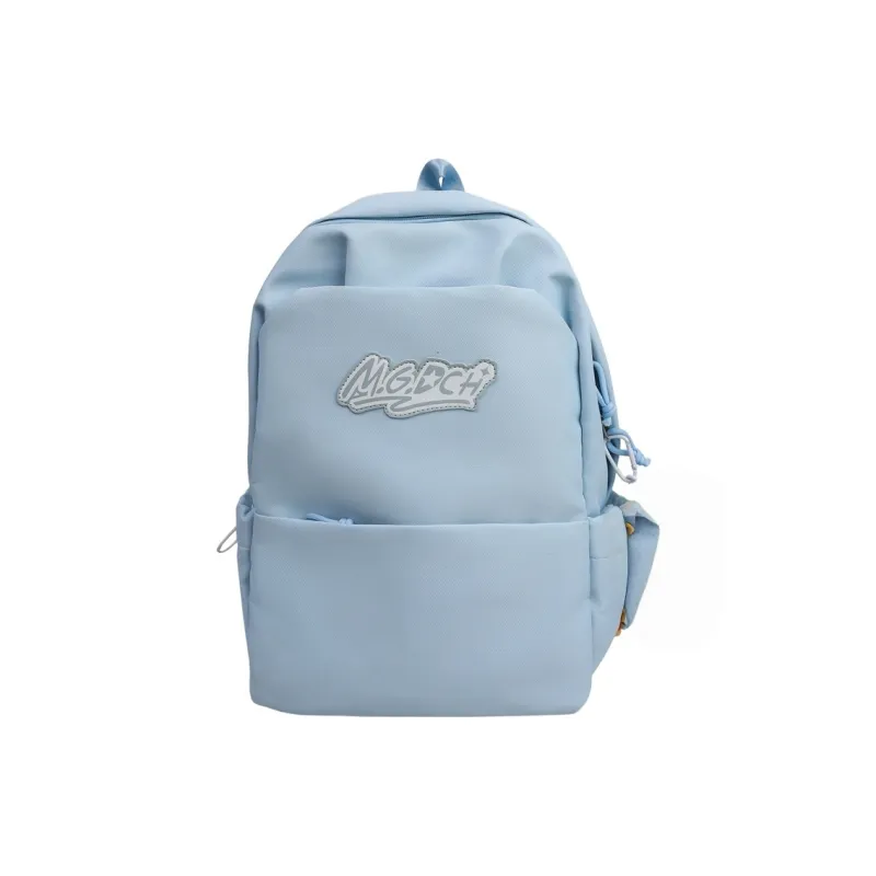 BRABOSTON Nylon Backpack Unisex Black/White/Green/Dark Blue/Sky Blue-4