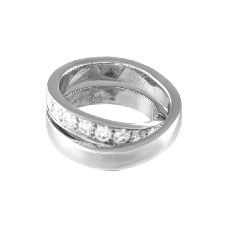 Cartier Vague 18K White Gold Diamond Ring-1