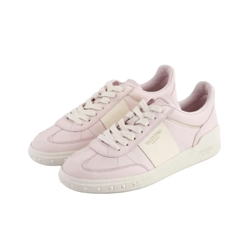 Valentino Low Top Skateboard Shoes Women's Pink-3