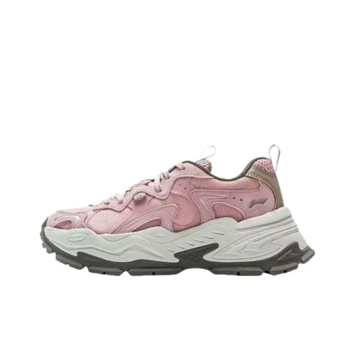 LiNing Starlight Abrasion Resistant Breathable Low Top Casual Shoes Women's Pink