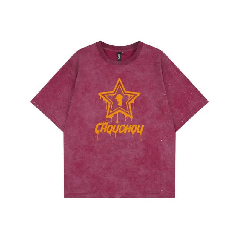 CHOUCHOUS Drop Shoulder Sleeve T Shirt Women's-10