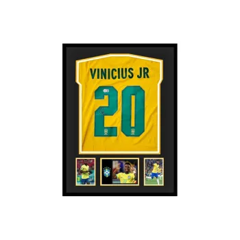 Three For Brazil National Team Jersey Exquisite Mounting, Outer Frame Approx. 65x85cm