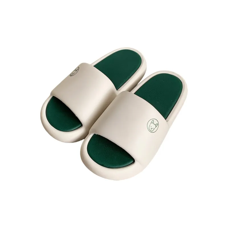 SHIGUDE Sandal Slippers Unisex, Cream White-1