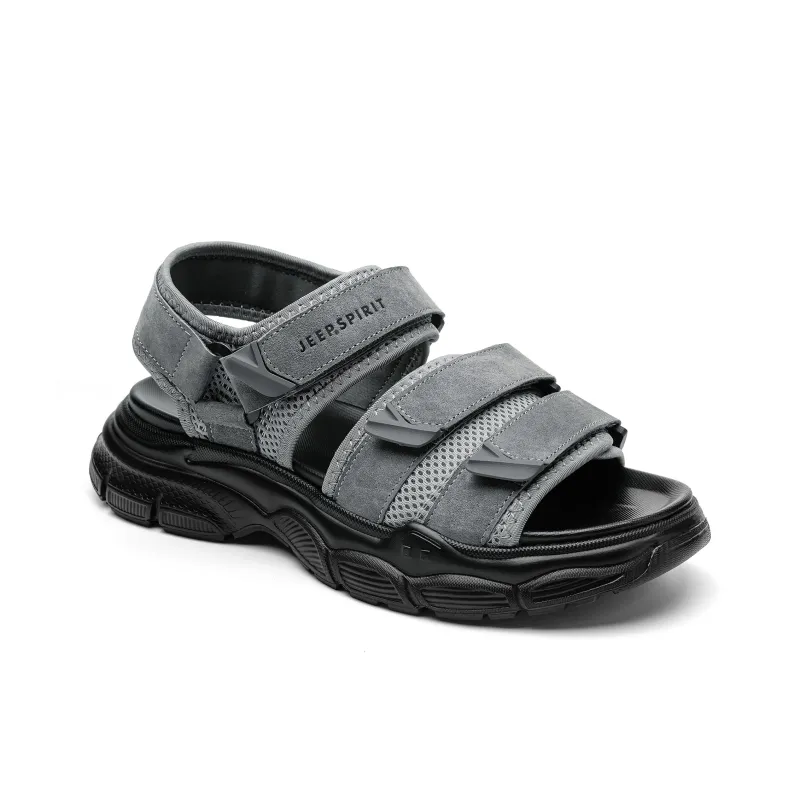 JEEP SPIRIT Beach Sandals Men's Gray-3
