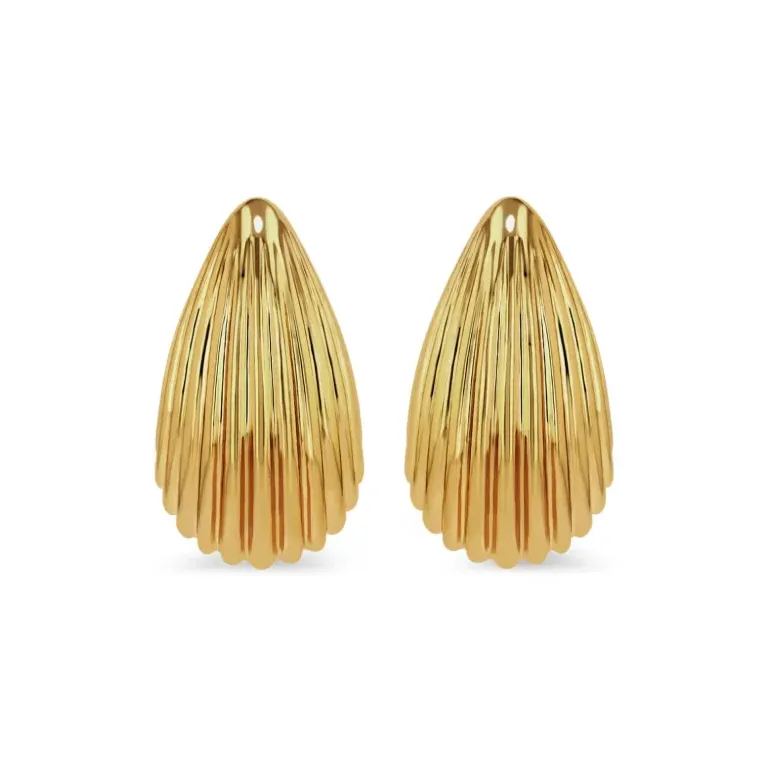 Anine Bing Ribbed Drop Earrings-0