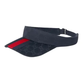 GUCCI Cotton Sun Protection Hats Men's Dark Blue