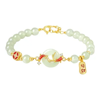 Royal Heaven's Choice Bracelets Pale Greenish White Jade Women's