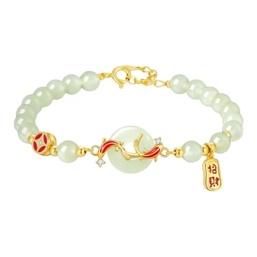 Royal Heaven's Choice Bracelets Pale Greenish White Jade Women's