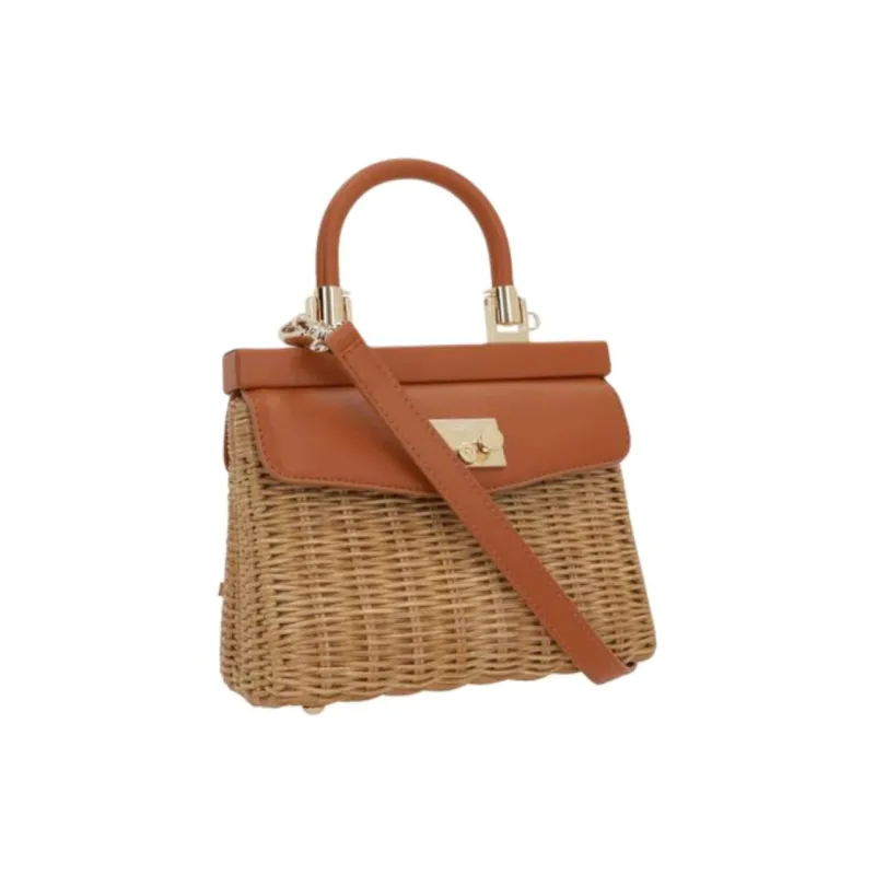 Rodo Rattan Handbag Women's Sand & Beige-2