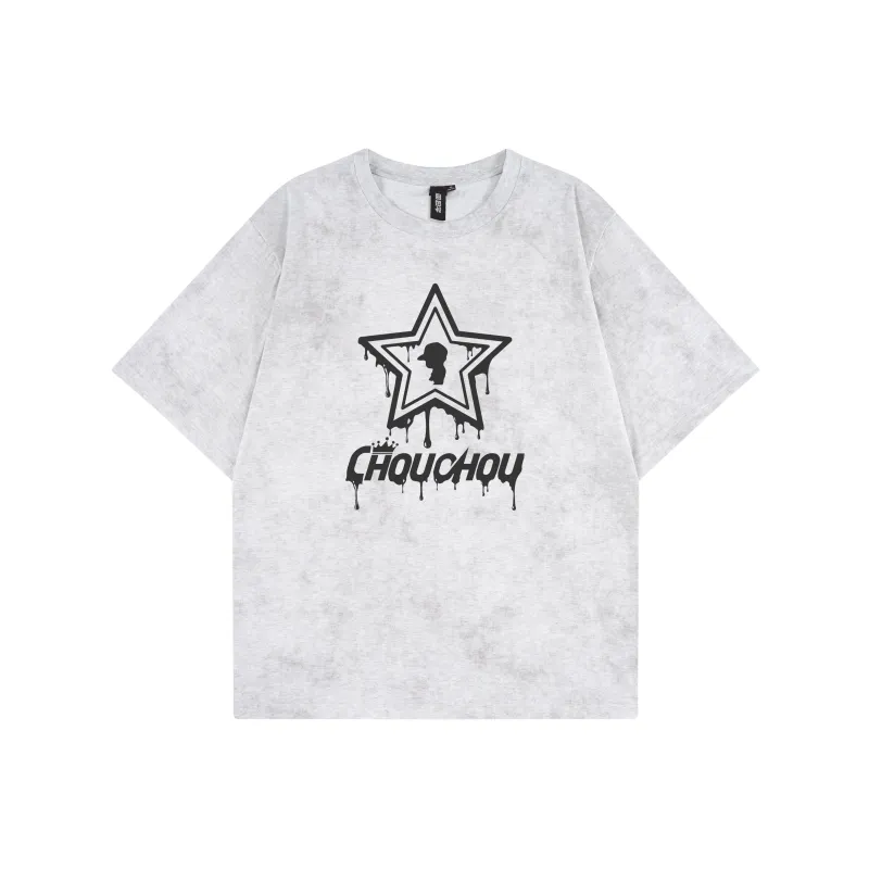 CHOUCHOUS Drop Shoulder Sleeve T Shirt Women's-4